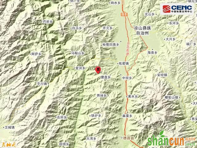 四川凉山州西昌市发生3.3级地震