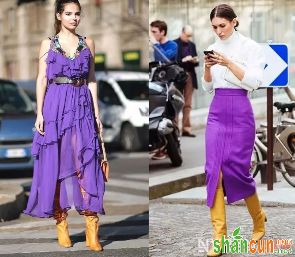 紫色搭配其他色彩会有怎样的时尚反应