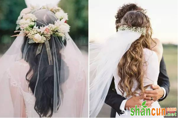新娘不同发型搭配哪种头纱 既能修饰脸型又能衬托出头纱的美