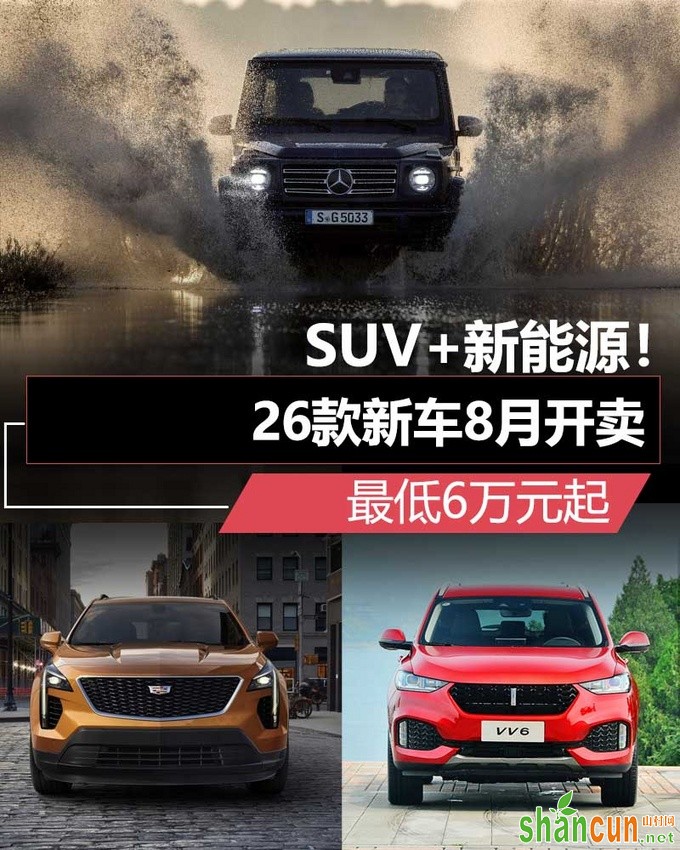 SUV+新能源26款新车8月开卖/最低6万元起-图1