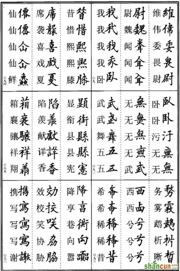 《楷书异体字表》，楷书这样写可不是错别字！