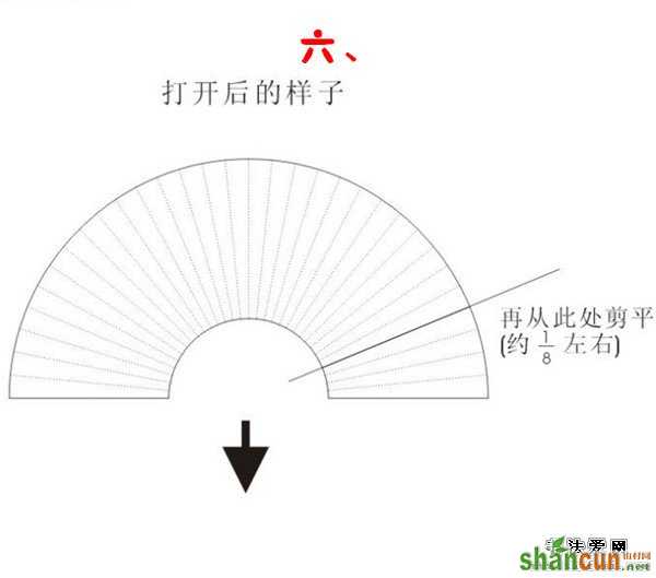 毛笔书画扇面剪裁的直观高清图解