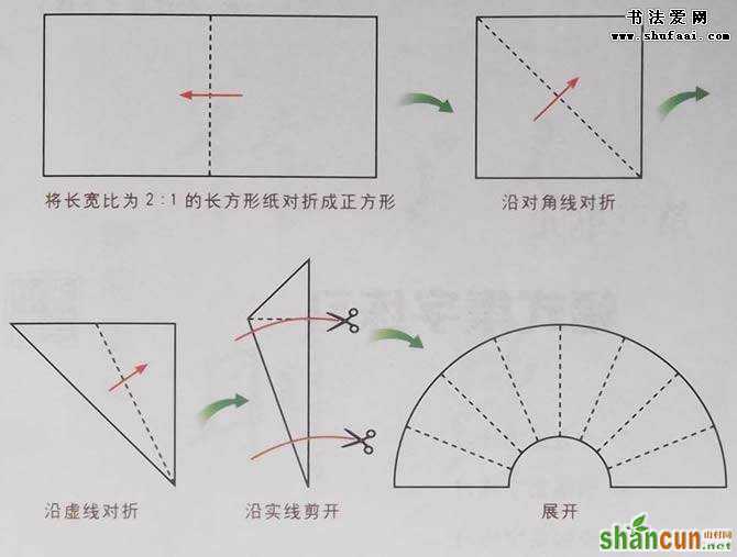 四字横幅的折纸方法