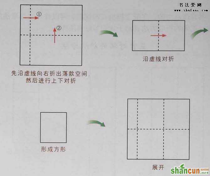 五言对联的折纸方法