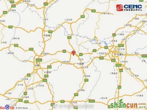 山西阳泉市盂县发生2.6级地震 震源深度5千米
