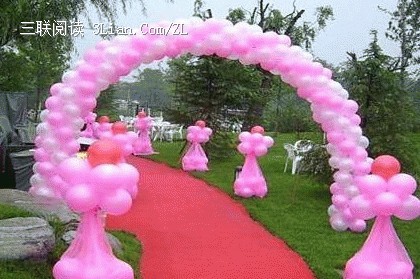 婚礼气球布置效果图