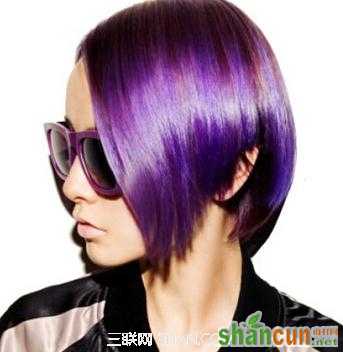 最新紫色头发发型效果图           山村
