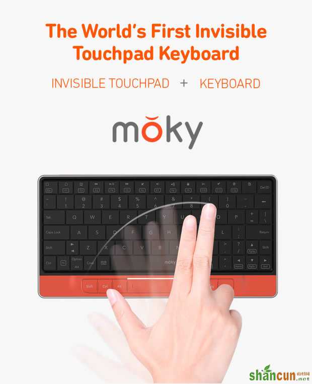 Moky带有隐形触摸键盘功能的实体键盘介绍 山村
