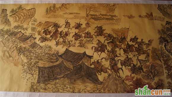 164.8米长丝绢画创世界纪录 山村