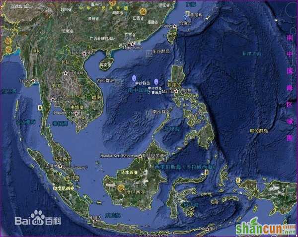 世界上最大的海第三名：南海 365万平方公里