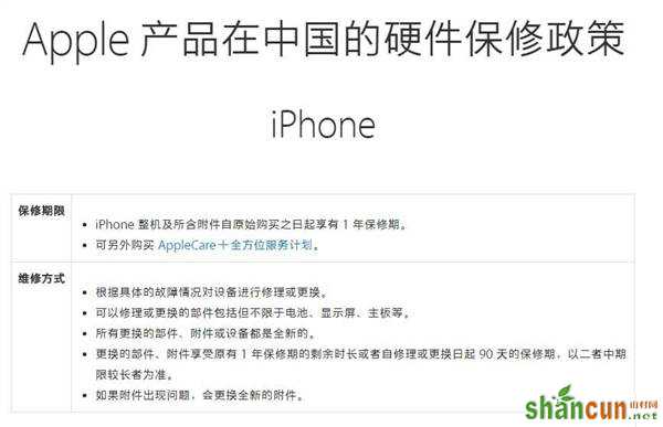 苹果中国售后保修政策调整细节：iPhone行货版遭殃！