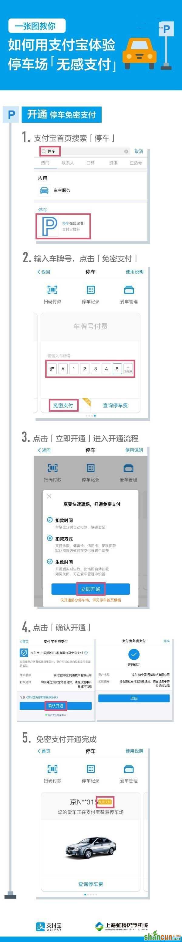 一图读教你如何使用支付宝停车场“无感支付”