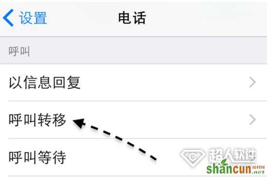 iphone手机呼叫转移怎么设置   山村
