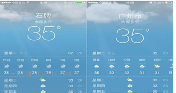如何在iOS8天气应用中新增多项指标   山村