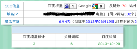 虚拟的百度权重1 站长别在意那数字了 山村