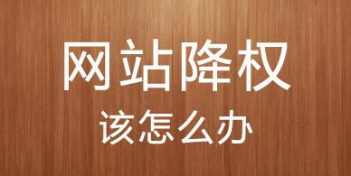 如何诊断分析网站降权，以及如何恢复网站排名操作 山村