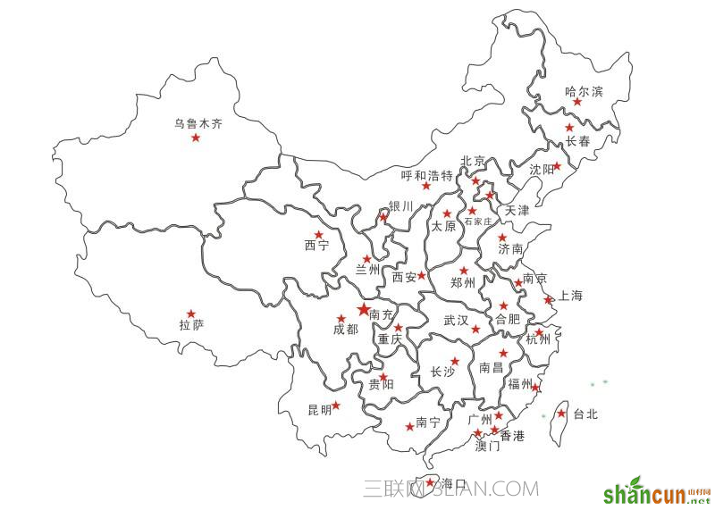 中国有几个省，每个省的简称是什么    山村