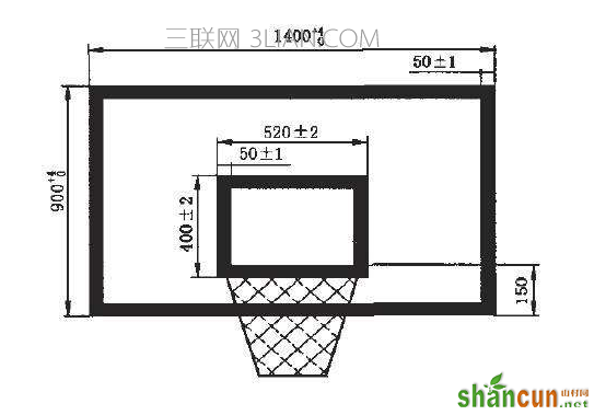 一个篮球场标准尺寸是多少及规格说明    山村
