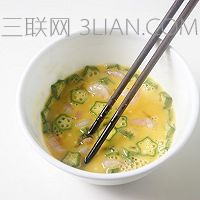 10分钟无油烟的营养美味【虾仁秋葵煎蛋饼】的做法图解4