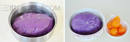 紫薯蛋黄月饼步骤6