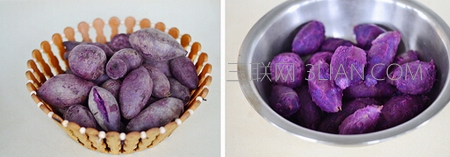 紫薯蛋黄月饼步骤1