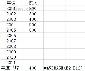 Excel自动求平均值方法 山村教程