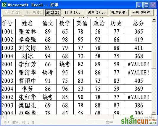 搞定 EXCEL数据统计错误信息  山村