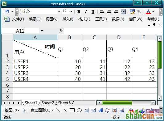 Excel表格怎么加斜线