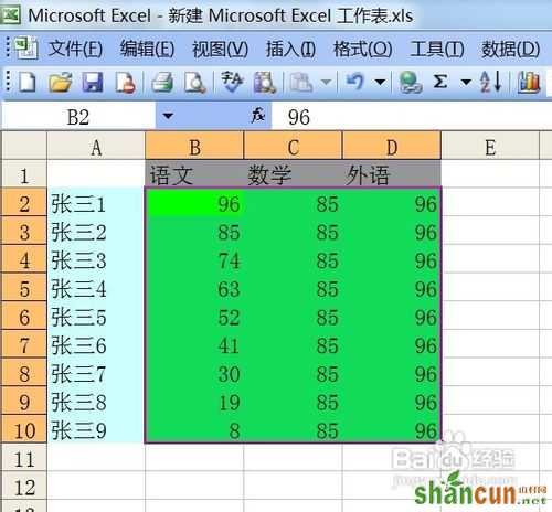 excel中如何设置单元格背景色