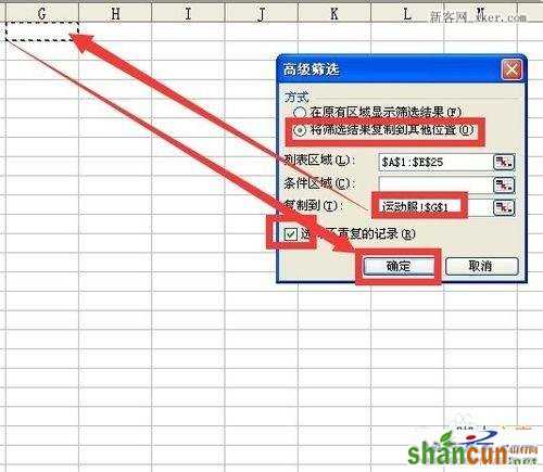 用excel高级筛选中选择不重复记录两种方式的差异图解