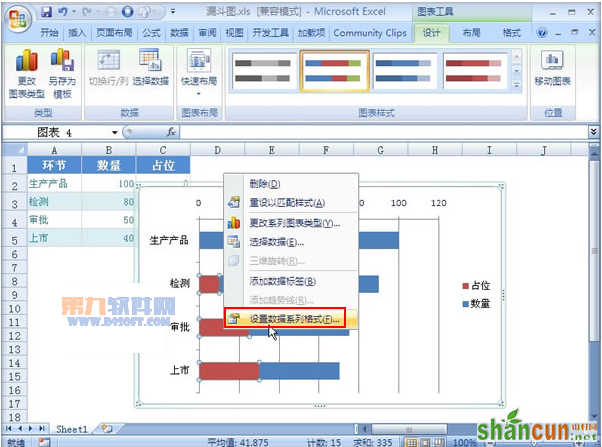 Excel教程 如何制作漏斗图