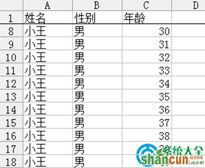 excel表格怎么固定表头？   山村