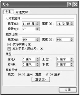 如何在Word2007中任意调整图片大小