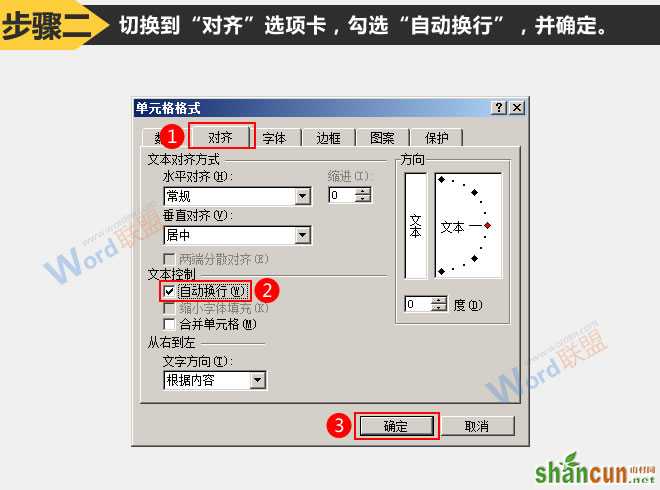 Excel2003单元格自动换行的方法   山村