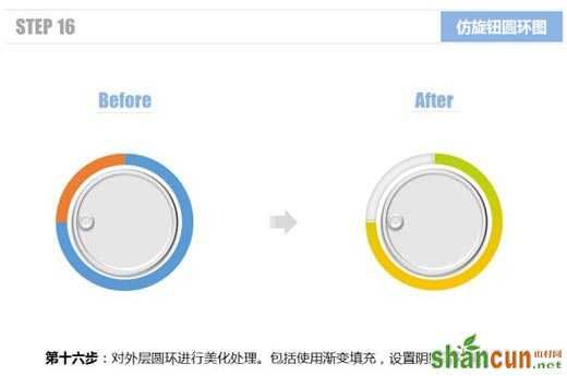 使用Excel仿旋转按钮圆环图的方法