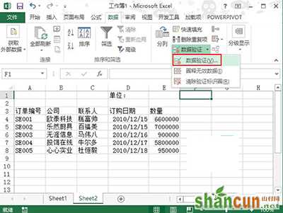 Excel2013怎么设置数据以百万单位显示？   山村