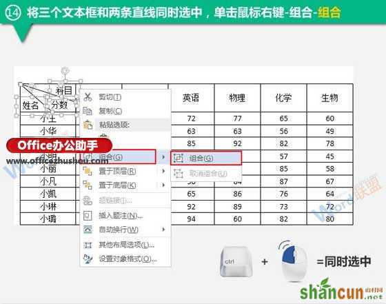 使用Word制作成绩表表格的方法