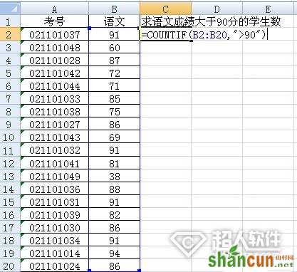 countif函数的使用方法