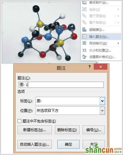 利用Word的“题注”功能可以实现图片表格的自动编号 山村