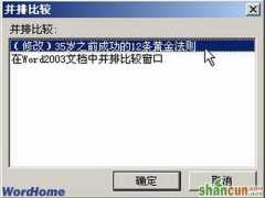 在Word2003文档中并排比较窗口   山村