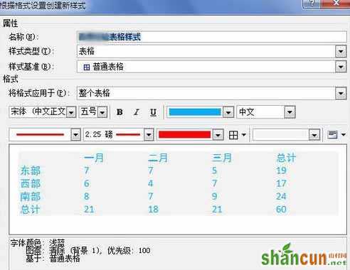 Word2010创建自定义表格样式16