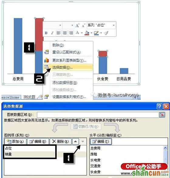 如何使用Excel制作瀑布图