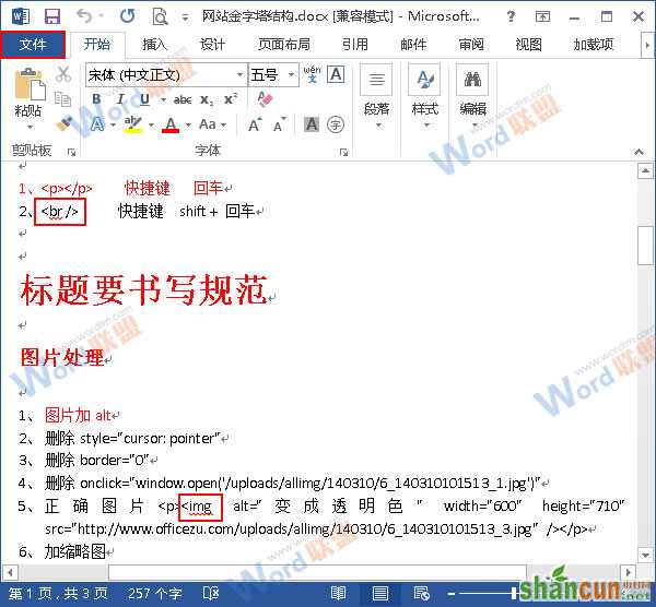 Word2013文本下有红色波浪线怎么办 山村