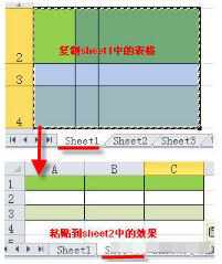 excel表格复制列宽行高不变的方法   山村