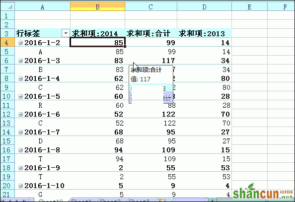 Excel数据透视表