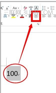 word中输入带圈100方法 山村