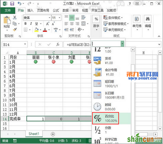 Excel2013教程 如何用红灯图标记录工作情况