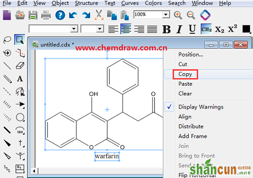 怎么把ChemDraw编辑好的结构图插入Word里 山村