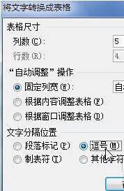 Word2010中怎样将文字转换成表格7