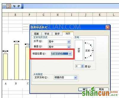 Excel2010中图表设置数据标志显示位置的操作方法